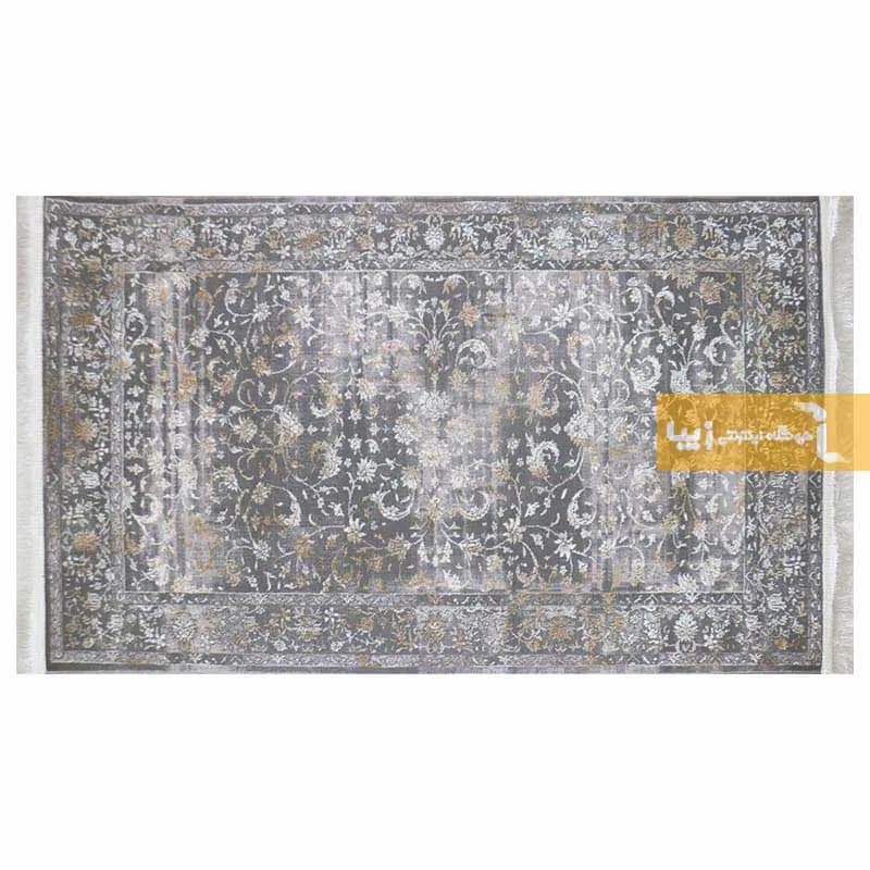 فرش طوسی طرح پامچال 480 شانه — تصویر ۸