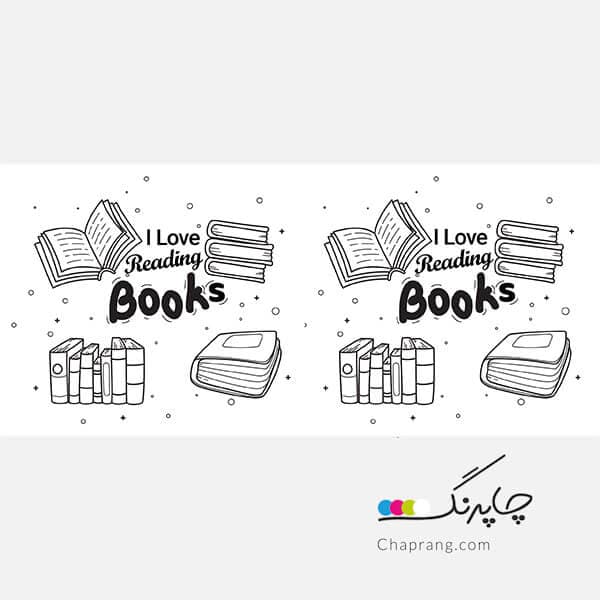 ماگ لیوان طرح کتاب Love reading books کد 1089 — تصویر ۲
