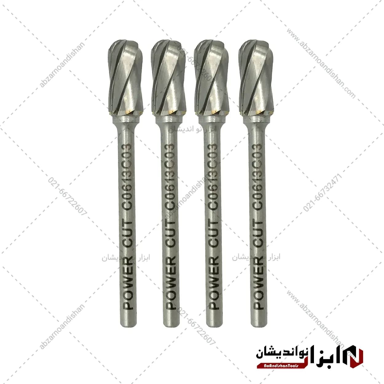 فرز فرم مینیاتوری آلومینیوم استوانه سر گرد C سایز 6 برند پاور کات