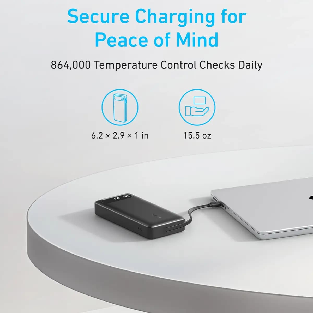 پاور بانک انکر مدل A1383 با ظرفیت 20000mAh و توان 87W — تصویر ۷