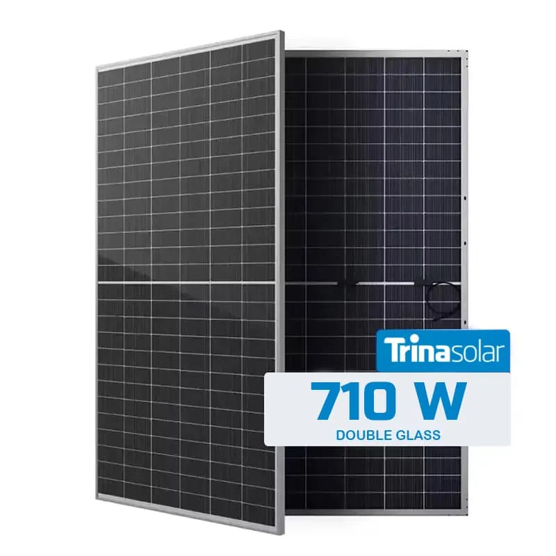پنل خورشیدی 710 وات مونوکریستال بایفشیال برند Trina Solar با تکنولوژی N-Type TOPCon
