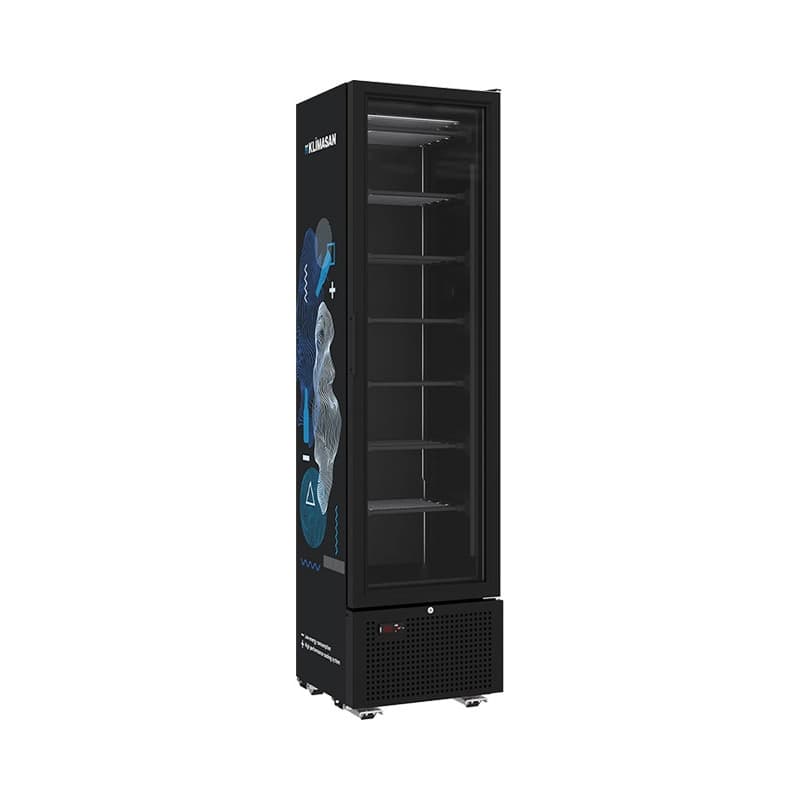 فریزر ایستاده تک درب عرض 50 بدون تاج مشکی کلیماسان VF225WOC