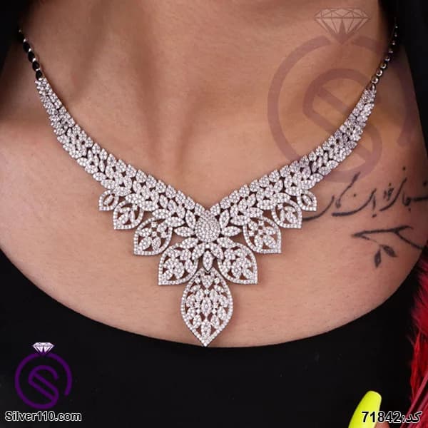 سرویس نقره زنانه مجلسی مدل جناقی کد 71842 — تصویر ۴