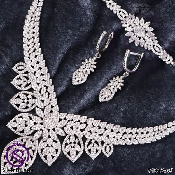 سرویس نقره زنانه مجلسی مدل جناقی کد 71842 — تصویر ۳