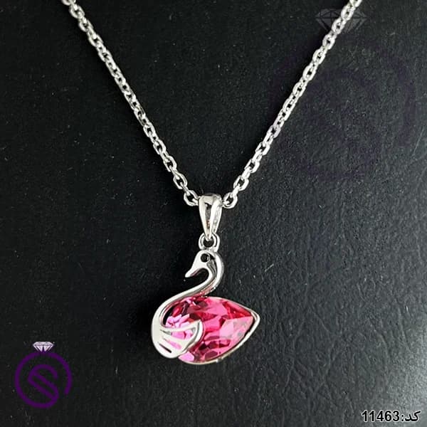 گردنبند نقره زنانه سوارسکی مدل قو کد 11463