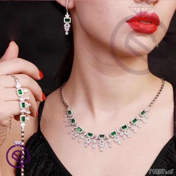سرویس نقره زنانه نگین کریستال کد 71807 — تصویر ۴