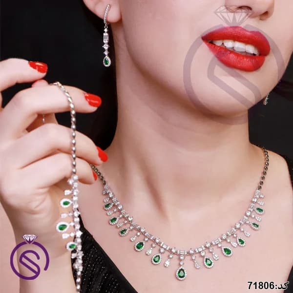 سرویس نقره زنانه نگین کریستال کد 71806 — تصویر ۳
