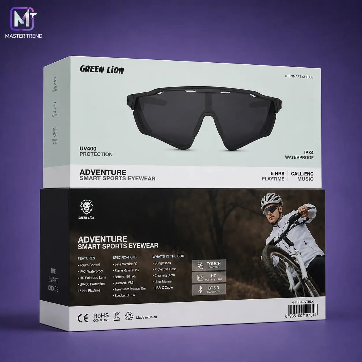 عینک هوشمند گرین لاین Adventure | Green Lion Adventure Smart Sports Eyewear