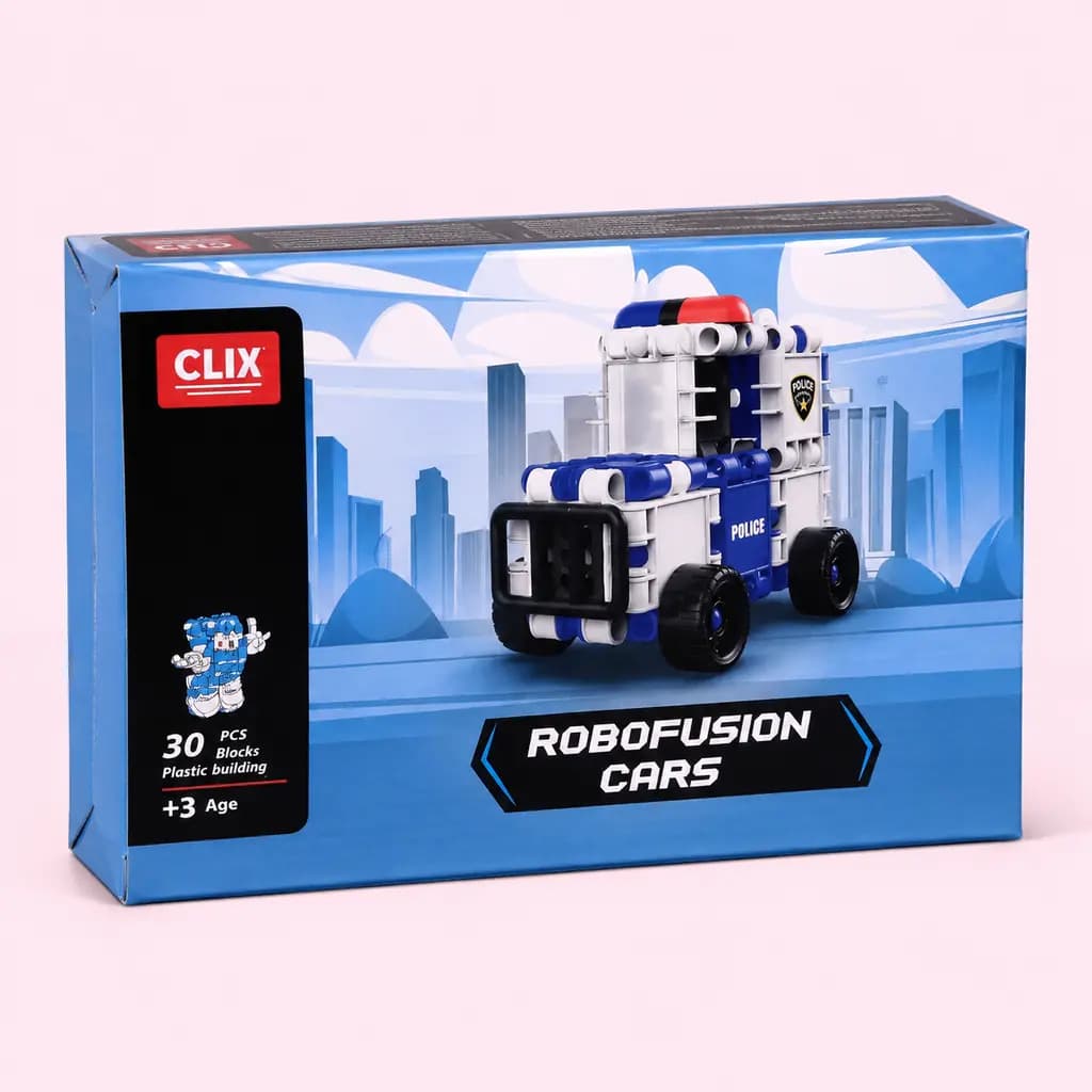 بازی فکری کلیکس ۳۰ قطعه مدل RoboFusion Cars | ۴ رنگ — تصویر ۴