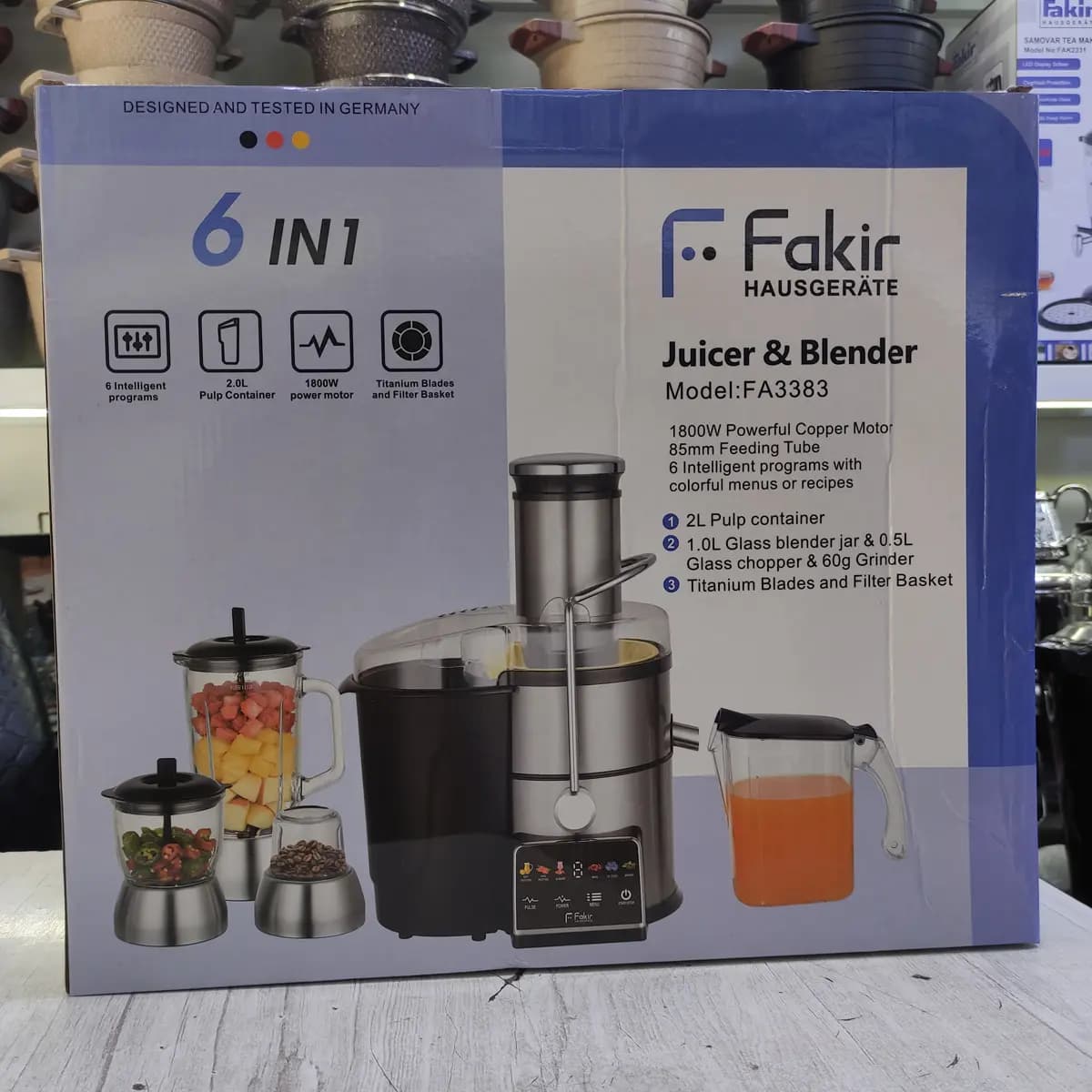 آبمیوه گیری 4 کاره فکر Fakir تیغه طلایی مدل FA3383 — تصویر ۵