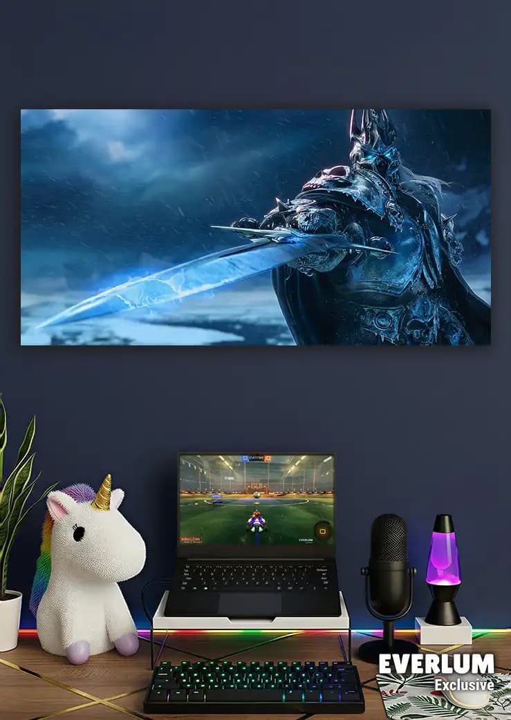 متال پوستر بازی World Of Warcraft شخصیت لیچ کینگ کد N205