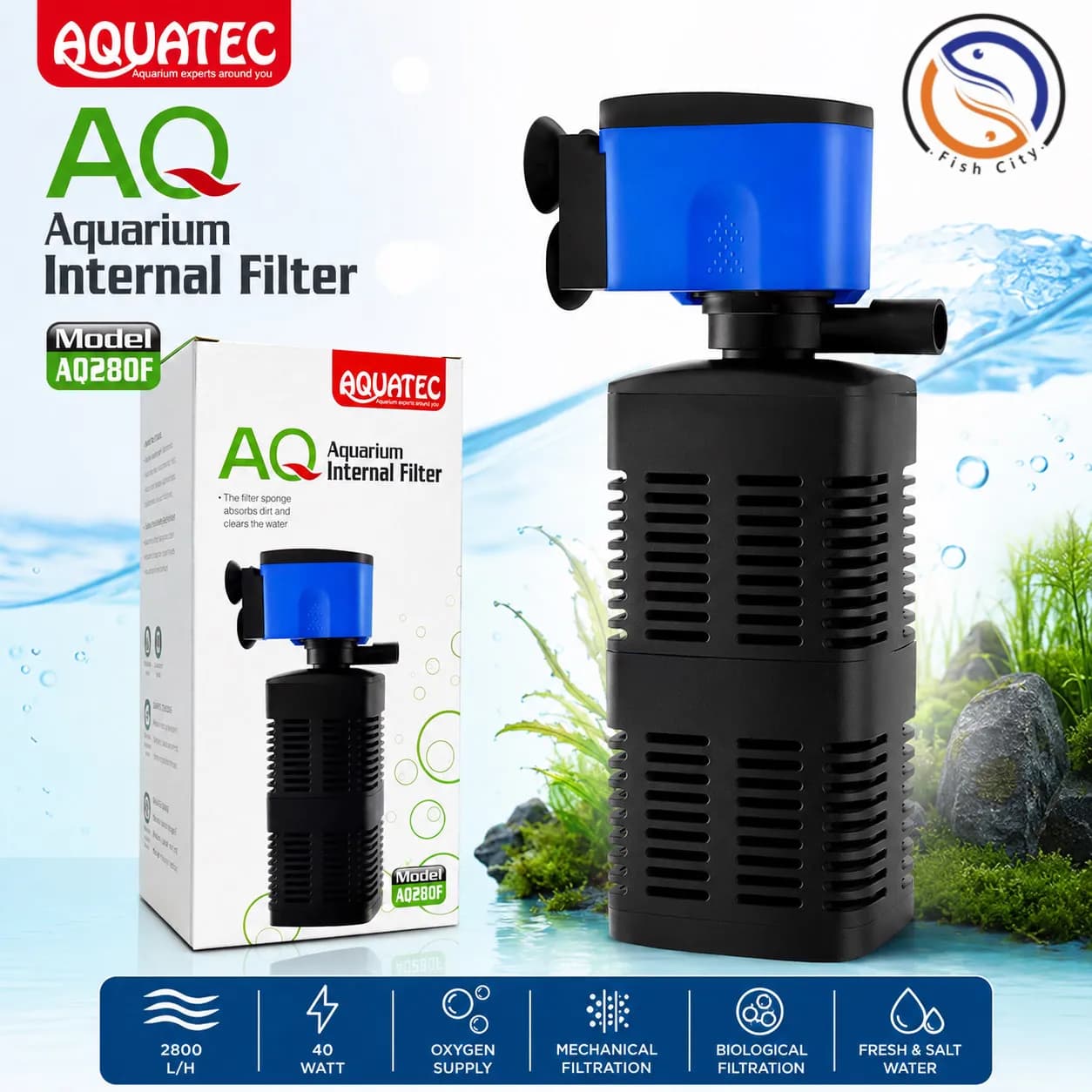 فیلتر گپ اکواریوم برند اکواتک مدل AQ280F