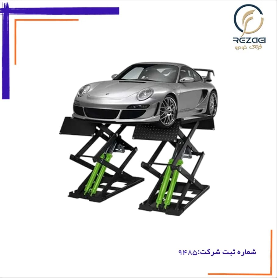 جک قیچی توکار تعمیرگاهی ارتفاع از کف برند پولی