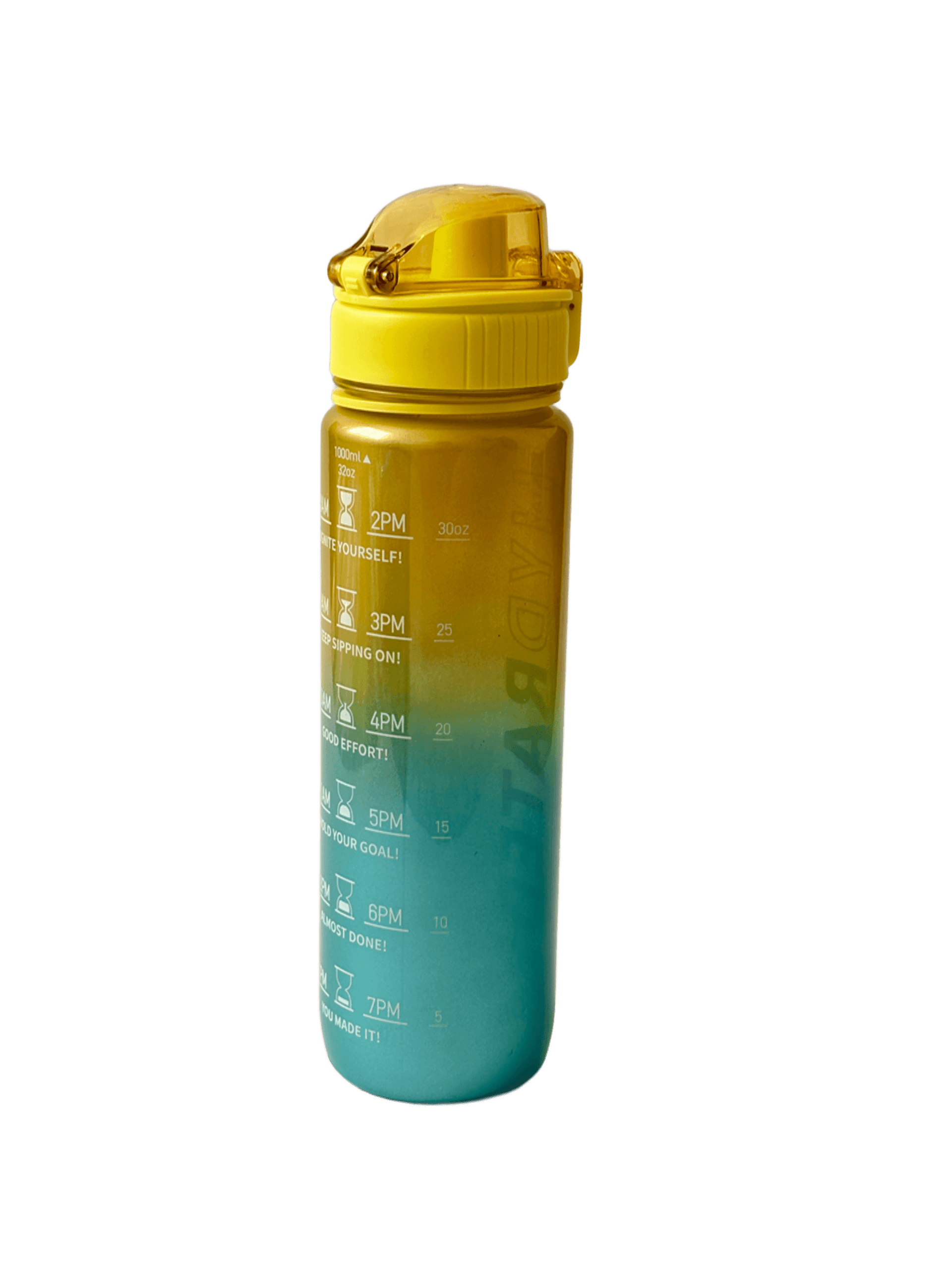 قمقمه و شیکر اسپرت Hydrated برند EYUN رنگ زرد آبی — تصویر ۲