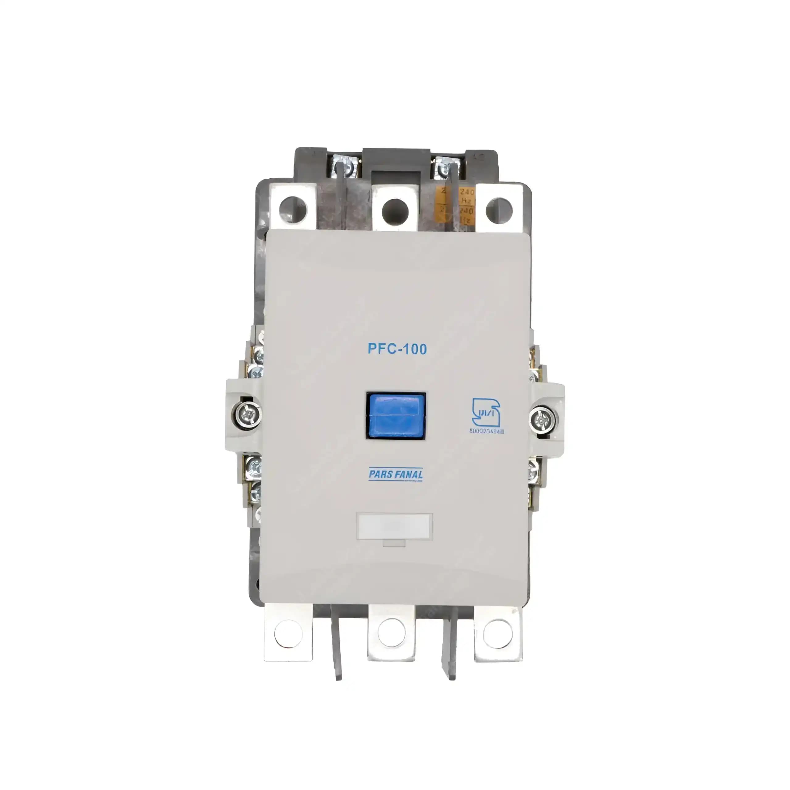 کنتاکتور 100 آمپر، 55 کیلووات، بوبین AC 110-220 مدل 100-PFC پارس فانال