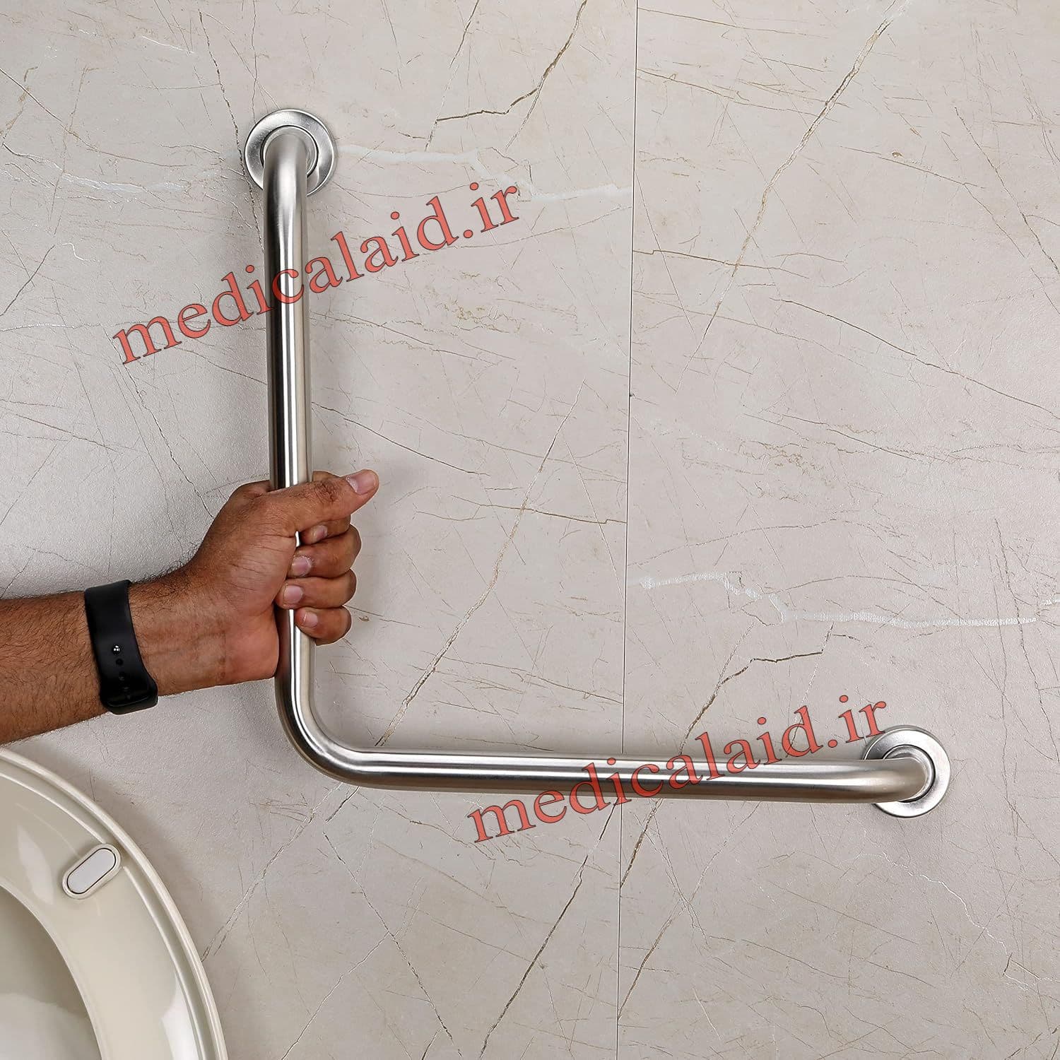 دستگیره حمام و توالت استیل ضدزنگ — تصویر ۴