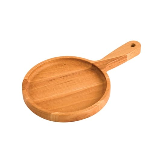 بشقاب سرو گرد دسته دار چوب راش برند نیم وود nimwood