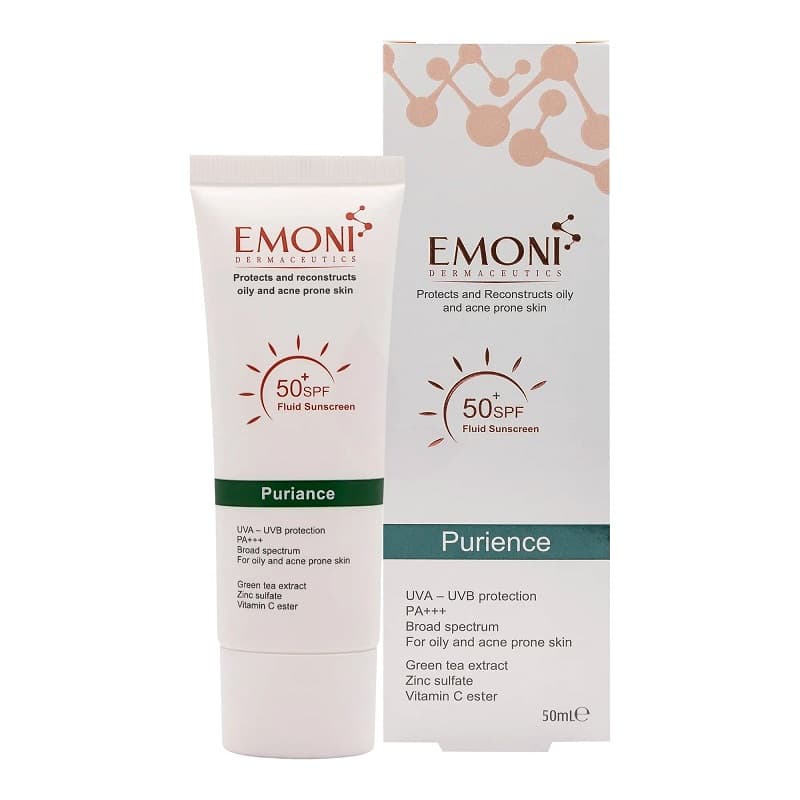 کرم ضد آفتاب بی رنگ امونی مناسب پوست چرب و مختلط حجم 50mL