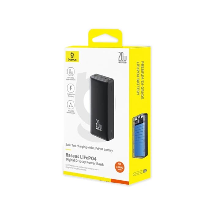 پاور بانک بیسوس 18,400mAh مدل LiFePO4 — تصویر ۵