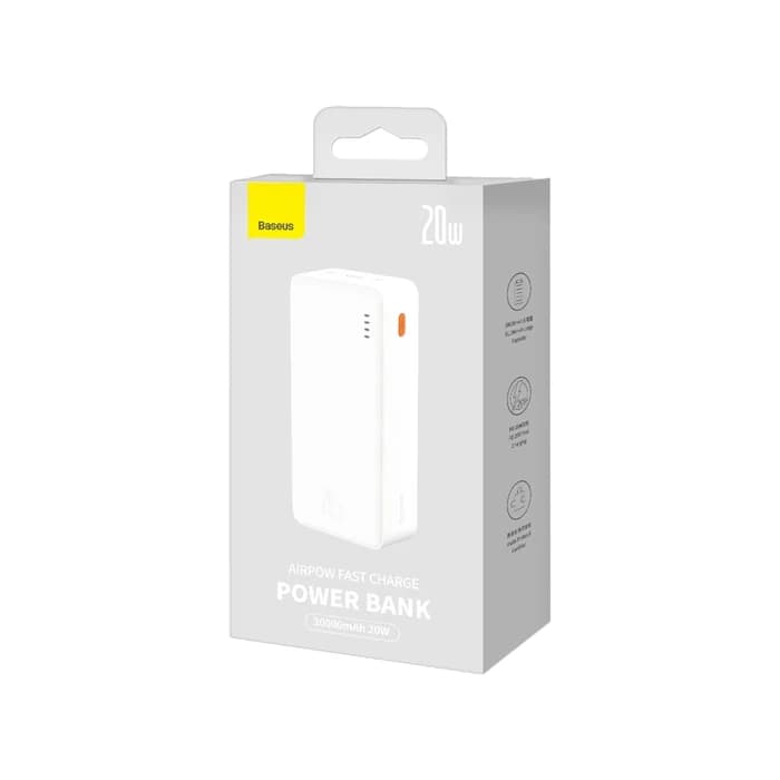 پاور بانک بیسوس 30,000mAh مدل Airpow PPQD090102 — تصویر ۴