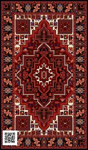 نقشه قالی سنتی مدل قشقایی ،362-12