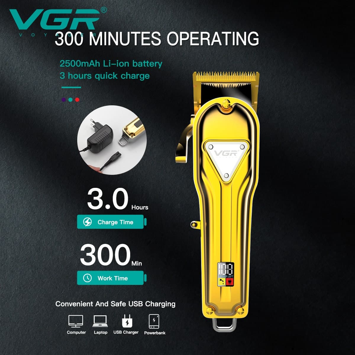 ماشین اصلاح سر و صورت وی جی آر مدل VGR-140 — تصویر ۲