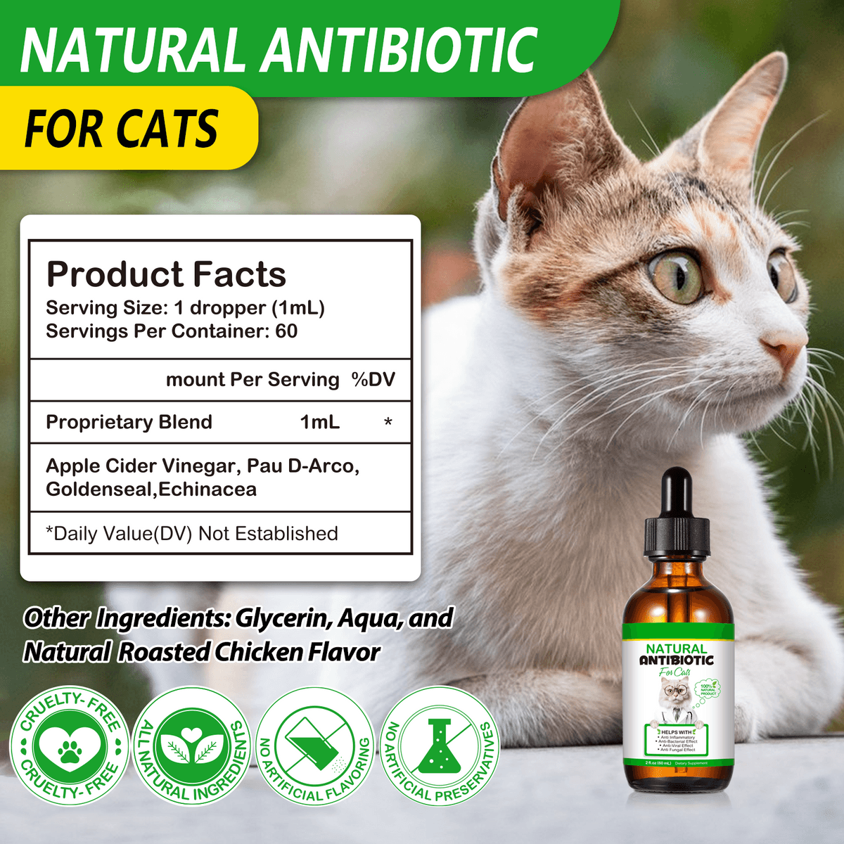 قطره آنتی بیوتیک طبیعی گربه اویمال _ Oimmal cat natural antibiotic — تصویر ۵