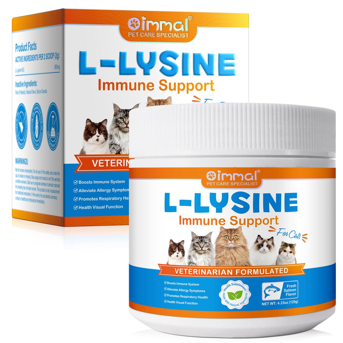 پودر تقویت سیستم ایمنی ال-لیزین گربه اویمال _ Oimmal L-lysine