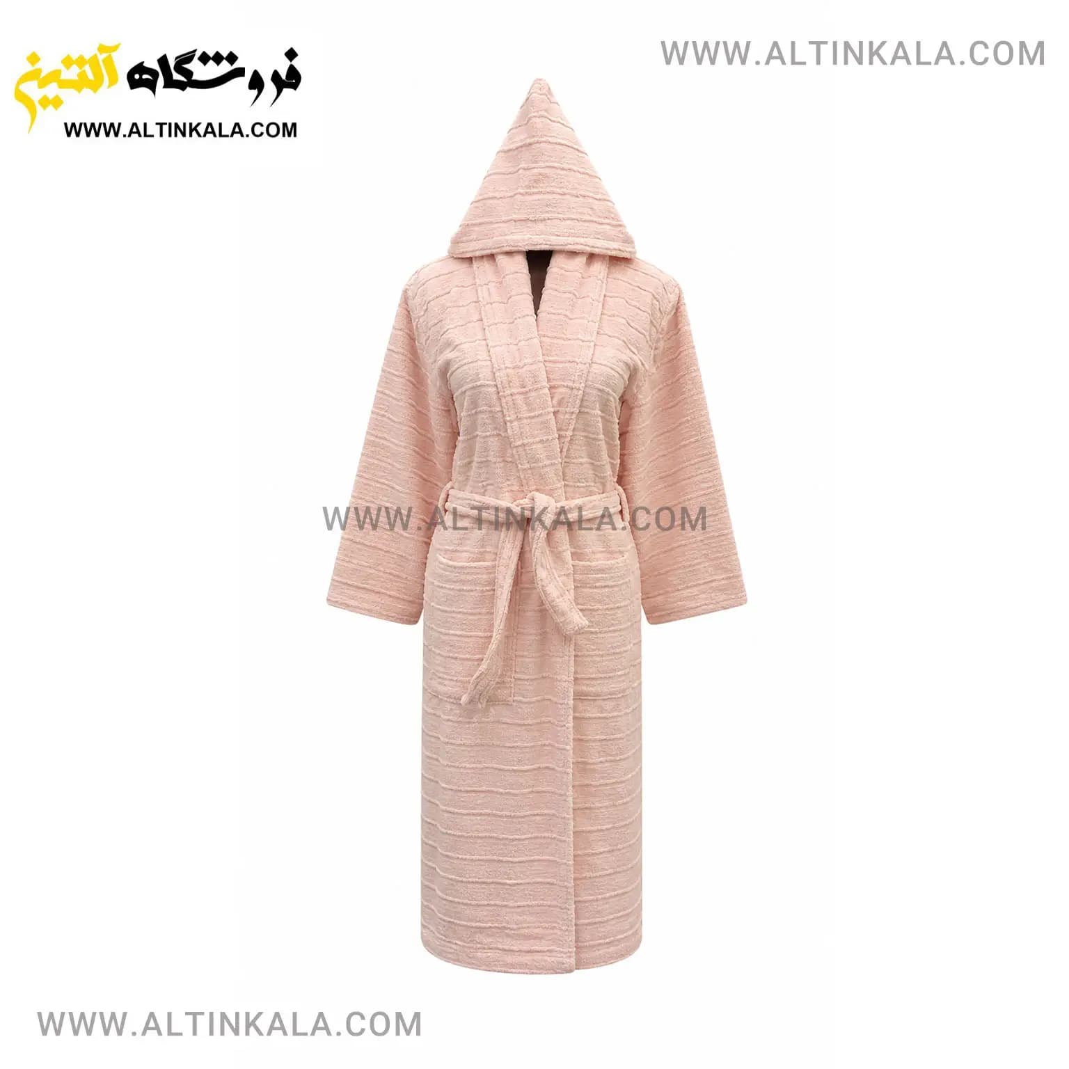 حوله پالتویی ماندگار طرح لارا گلبهی روشن سایز L