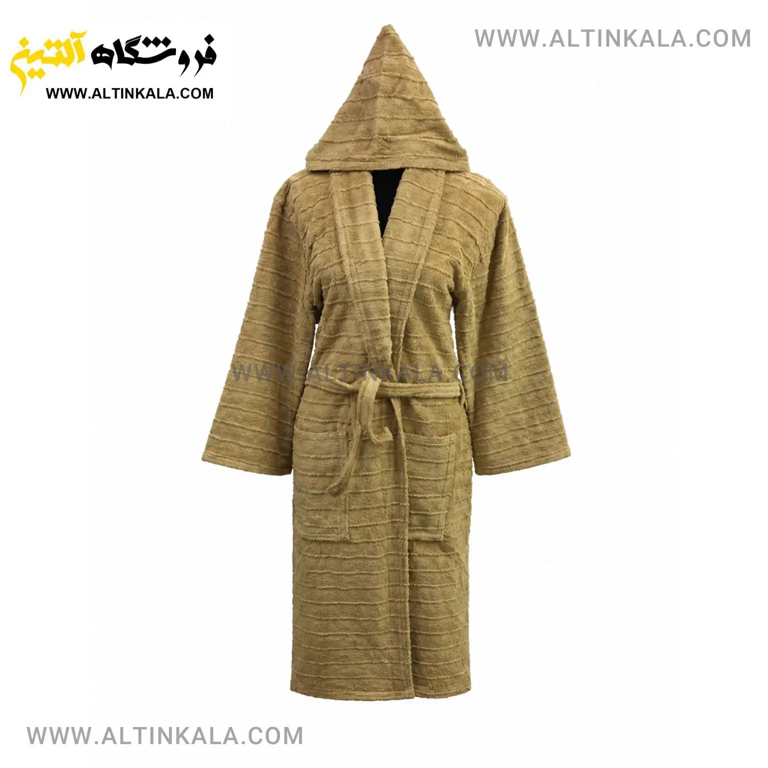 حوله پالتویی ماندگار طرح لارا نخودی سایز L