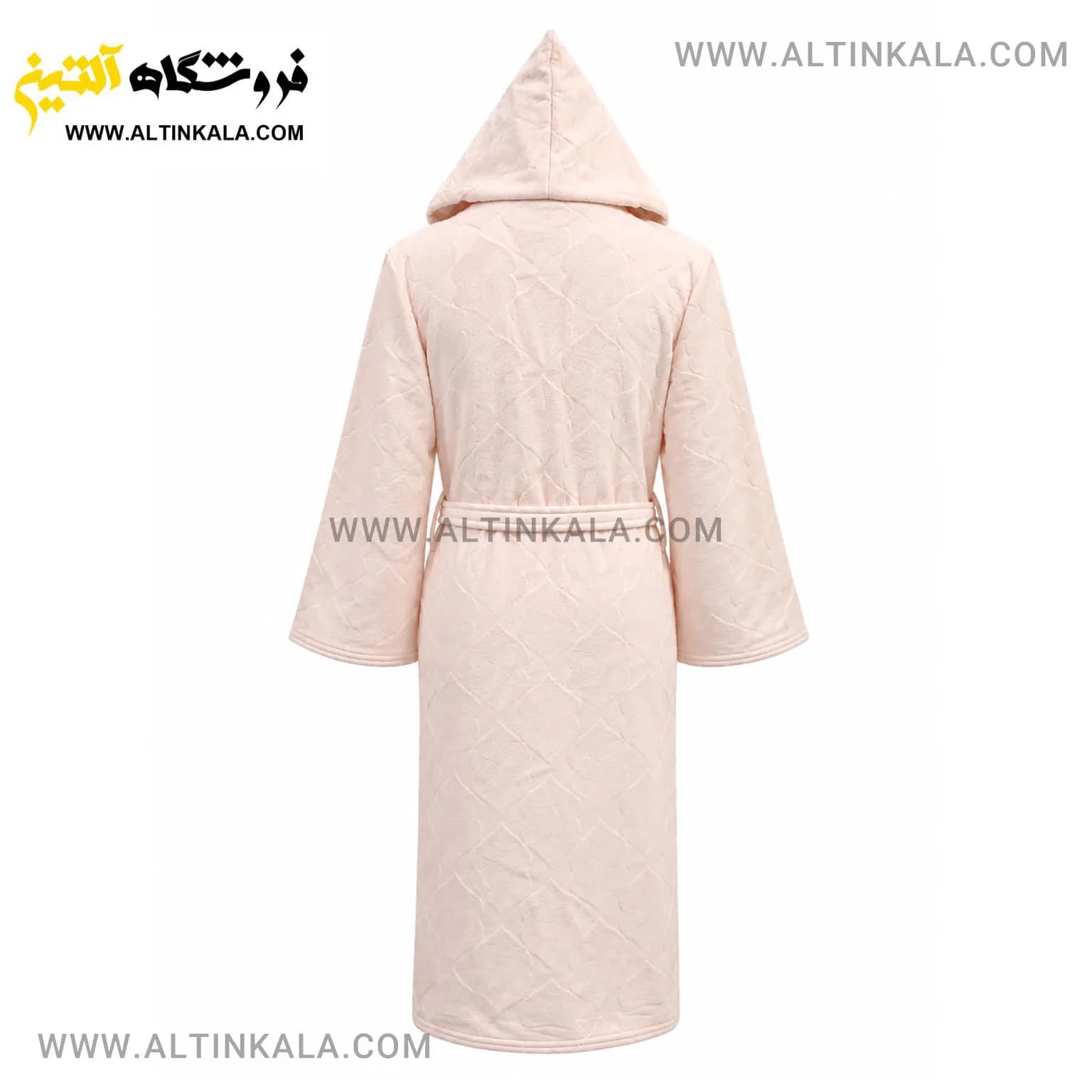 حوله پالتویی ماندگار طرح سیلور گلبهی روشن سایز L — تصویر ۲