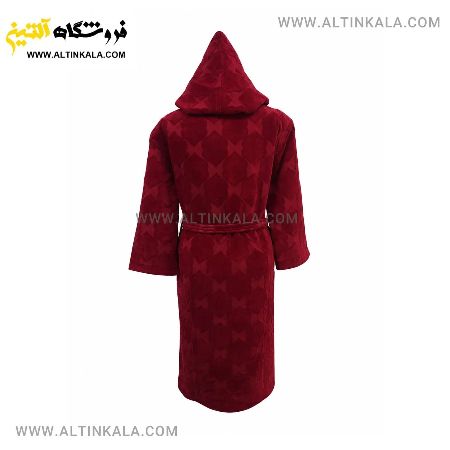 حوله پالتویی ماندگار طرح سیلور زرشکی سایز L — تصویر ۲