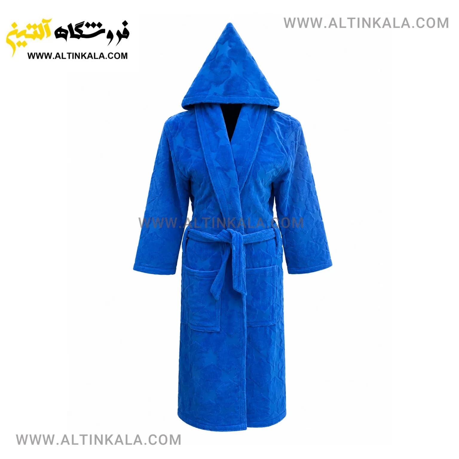 حوله پالتویی ماندگار طرح سیلور آبی نفتی سایز L