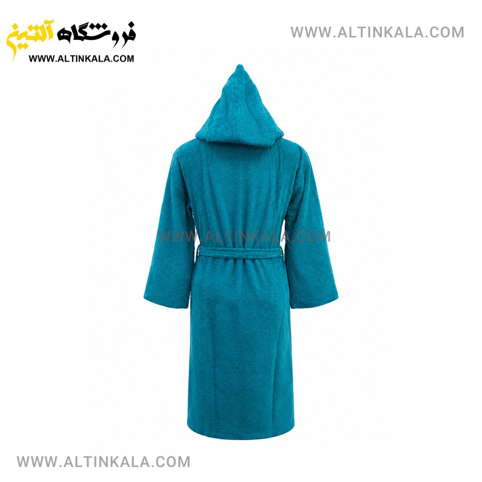 حوله پالتویی ماندگار طرح یقه ابریشمی سبز بنتونی سایز L — تصویر ۲