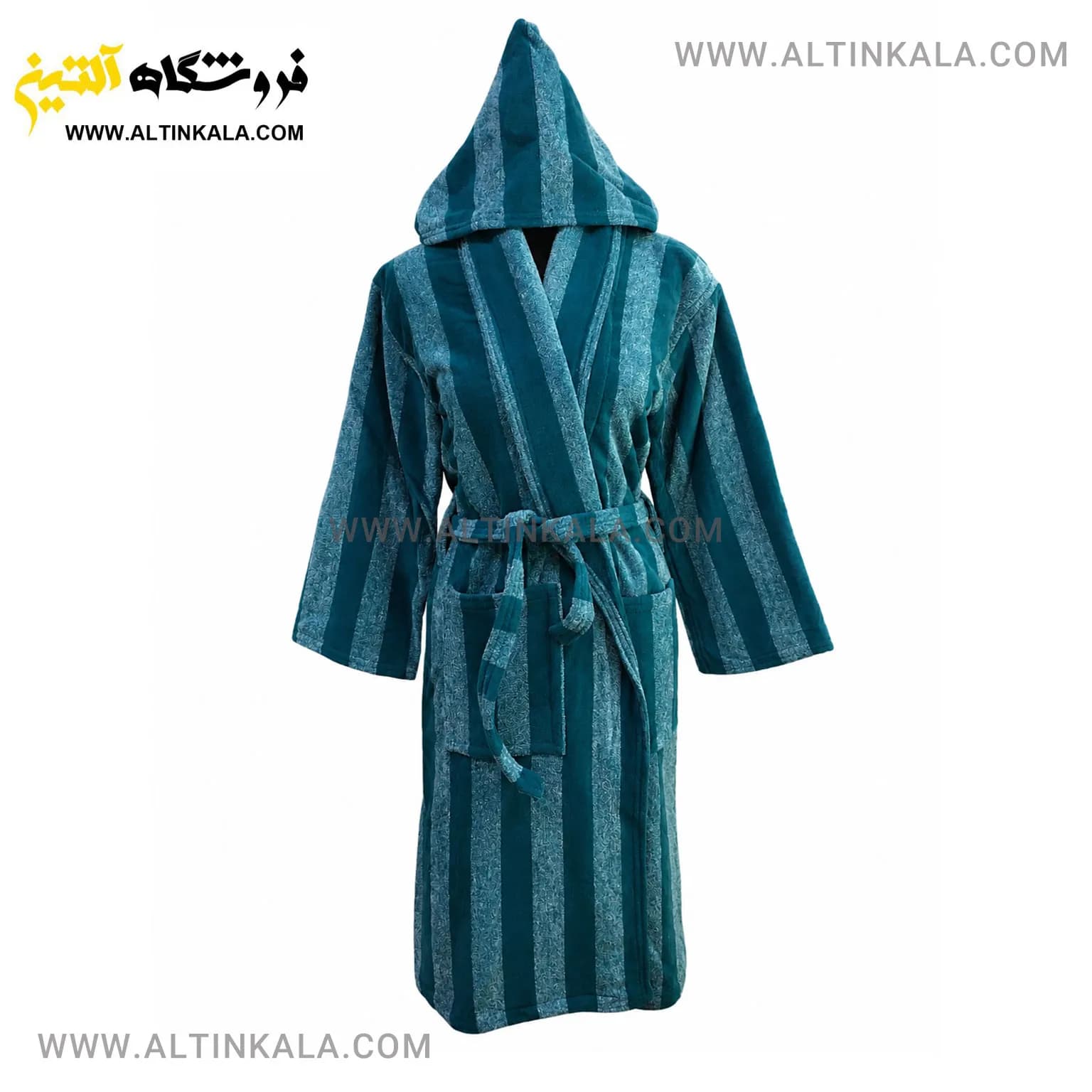 حوله پالتویی ماندگار طرح ملانژ کله غازی سایز L