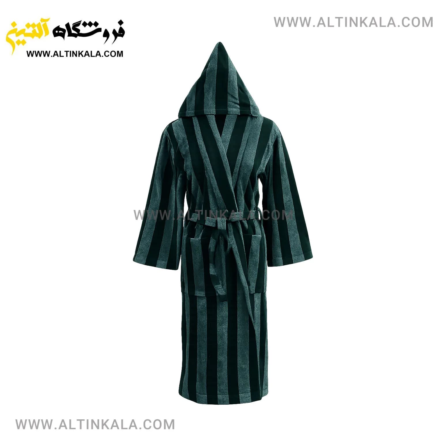 حوله پالتویی ماندگار طرح ملانژ یشمی سایز L