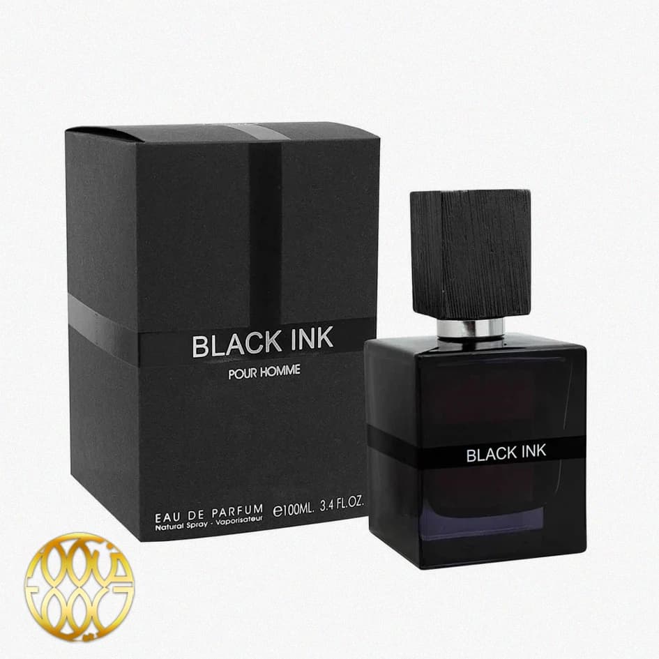 عطر مردانه فراگرنس ورلد بلک اینک Black Ink (۱۰۰ میل) | ادوپرفیوم چوبی-آروماتیک با ماندگاری بالا