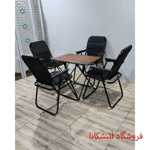میز و صندلی ۴ نفره (صندلی وی ای پی و میز استراکچر برزنتی)