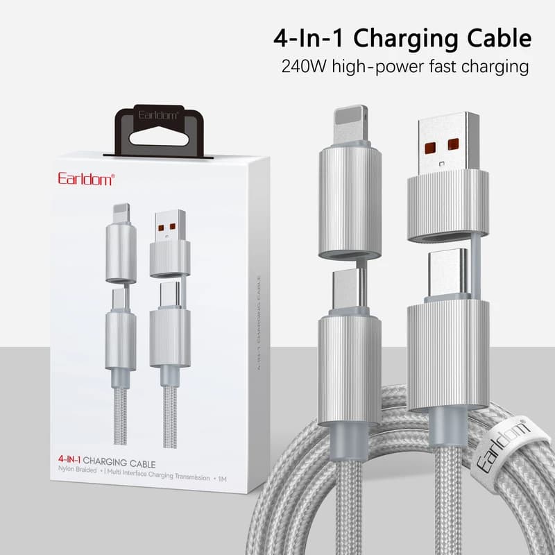 کابل تبدیل USB/USB-C به لایتنینگ/USB-C ارلدام مدل EC-IC06 — تصویر ۴