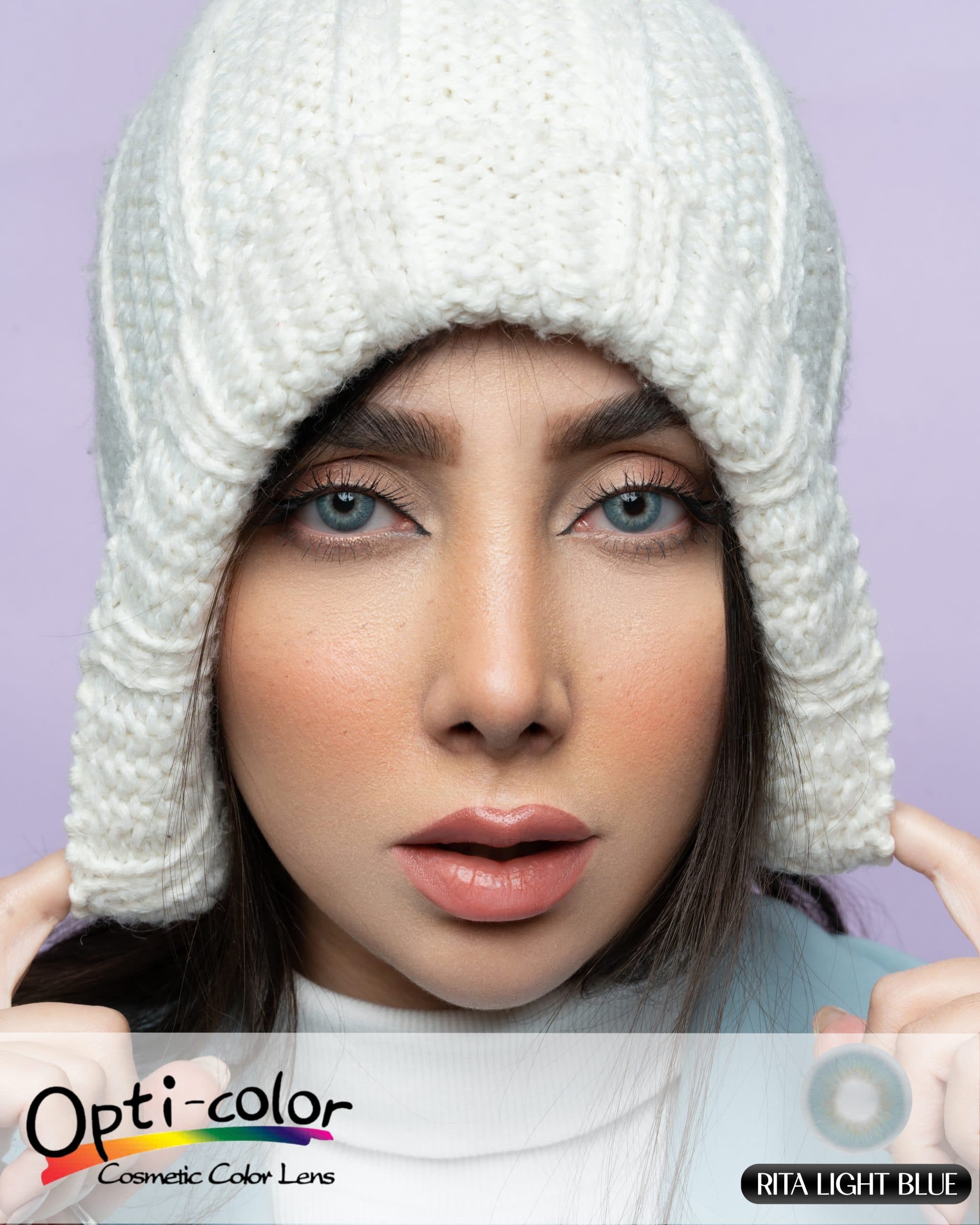 لنز رنگی اپتی کالر (OptiColor) مدل Rita-Light-Blue – آبی روشن — تصویر ۷