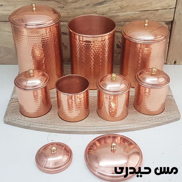 ست جا ادویه و پاسماوری مسی مدل اطلس