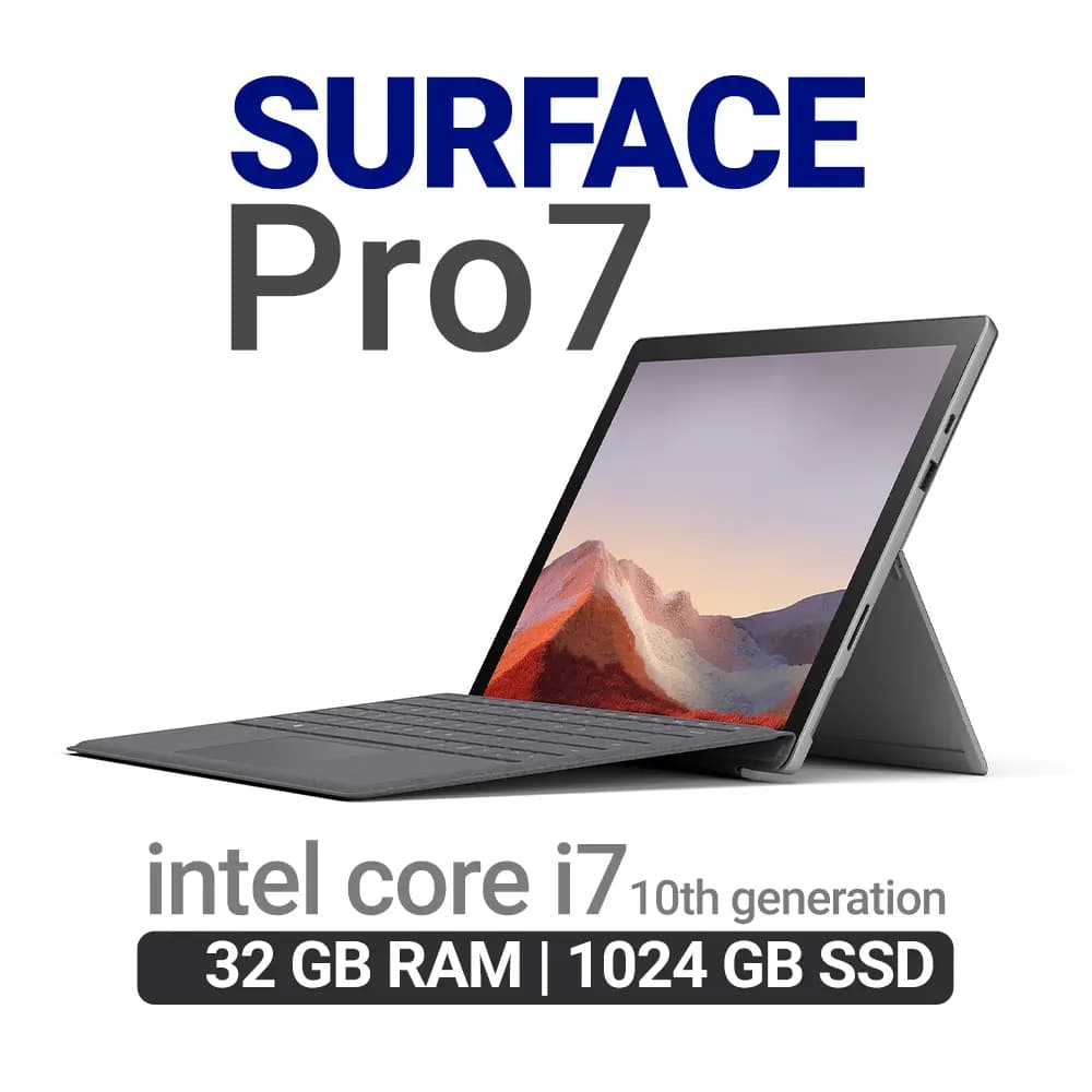 سرفیس استوک مایکروسافت Surface Pro 7-i7 رم 32 و هارد 1 ترابایت — تصویر ۲