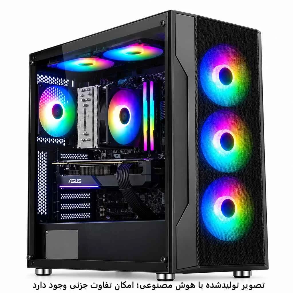 کیس گیمینگ اقتصادی 14400f- b760mk- 32GB DDR5- SSD 1TB- rtx5060 8GB کد 1-G041