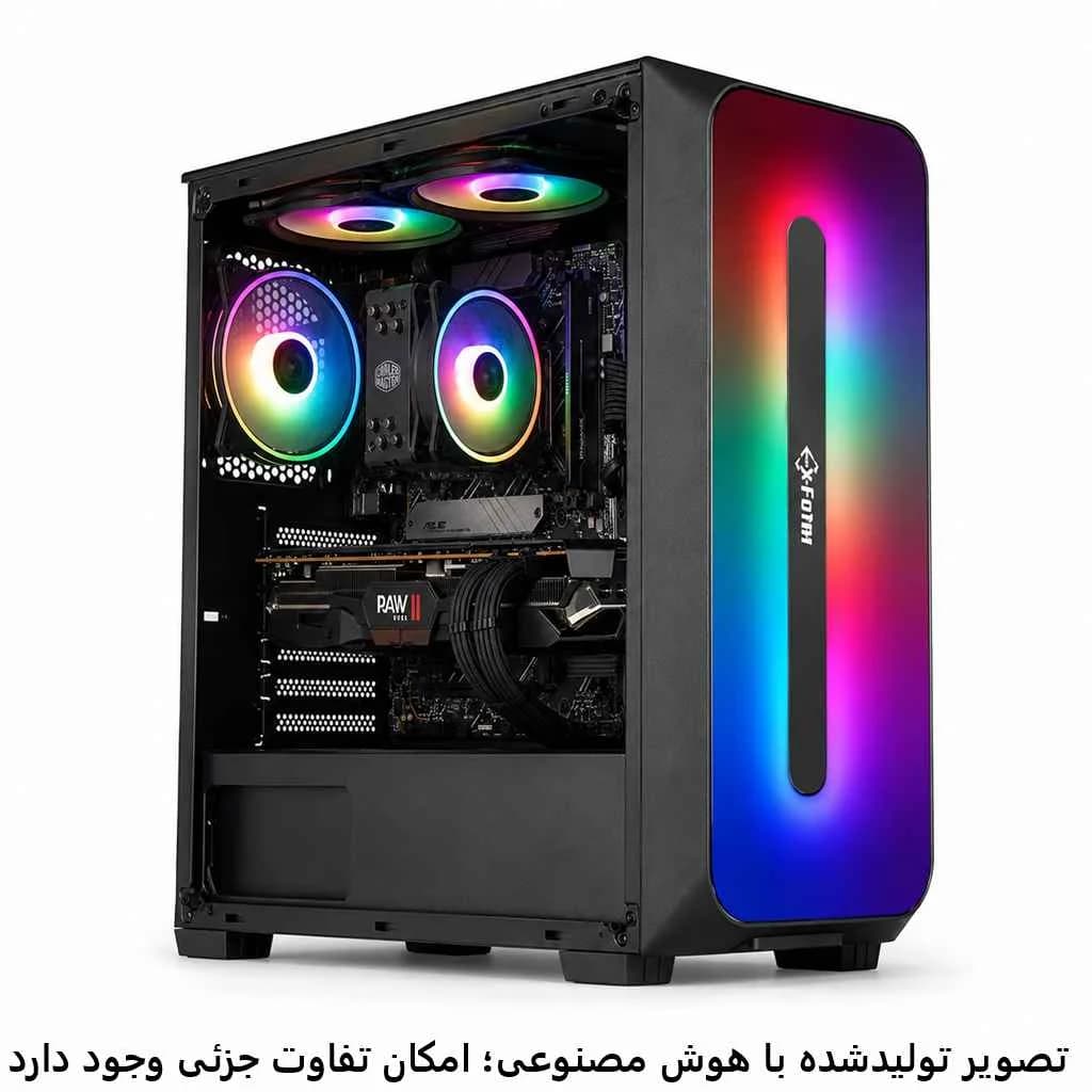 کیس اسمبل شده گیمینگ 9500f- A620mk- 16GB DDR5- SSD 1TB- RX5700 xt 8GB کد GS031