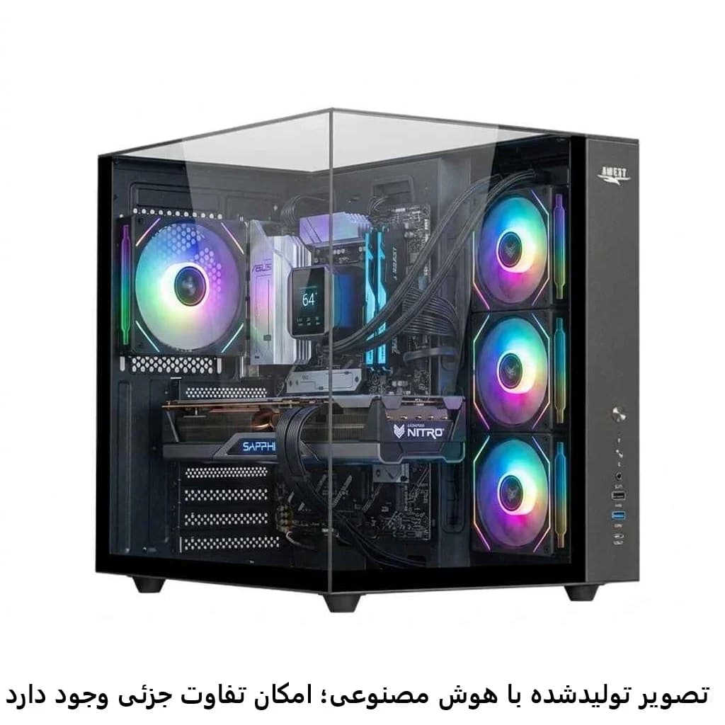 کیس گیمینگ میان رده AMD 7600- B850-PLUS- 32GB DDR5- SSD 1T- 9070 16GB کد 2-G022