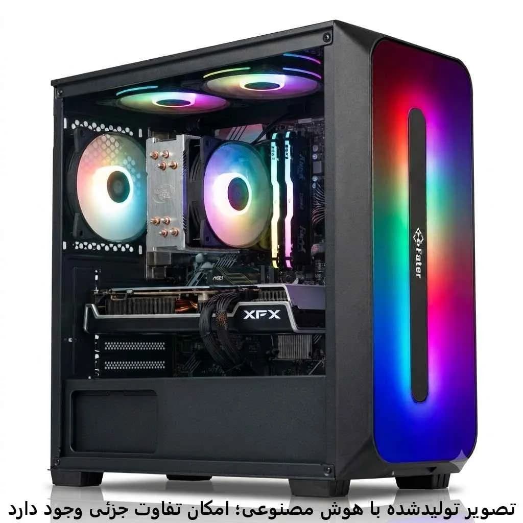 کیس اسمبل شده گیمینگ RYZEN 5 7600- A620MK- DDR5 32GB- SSD 1TB- RX5600 XT کد 1-GS012