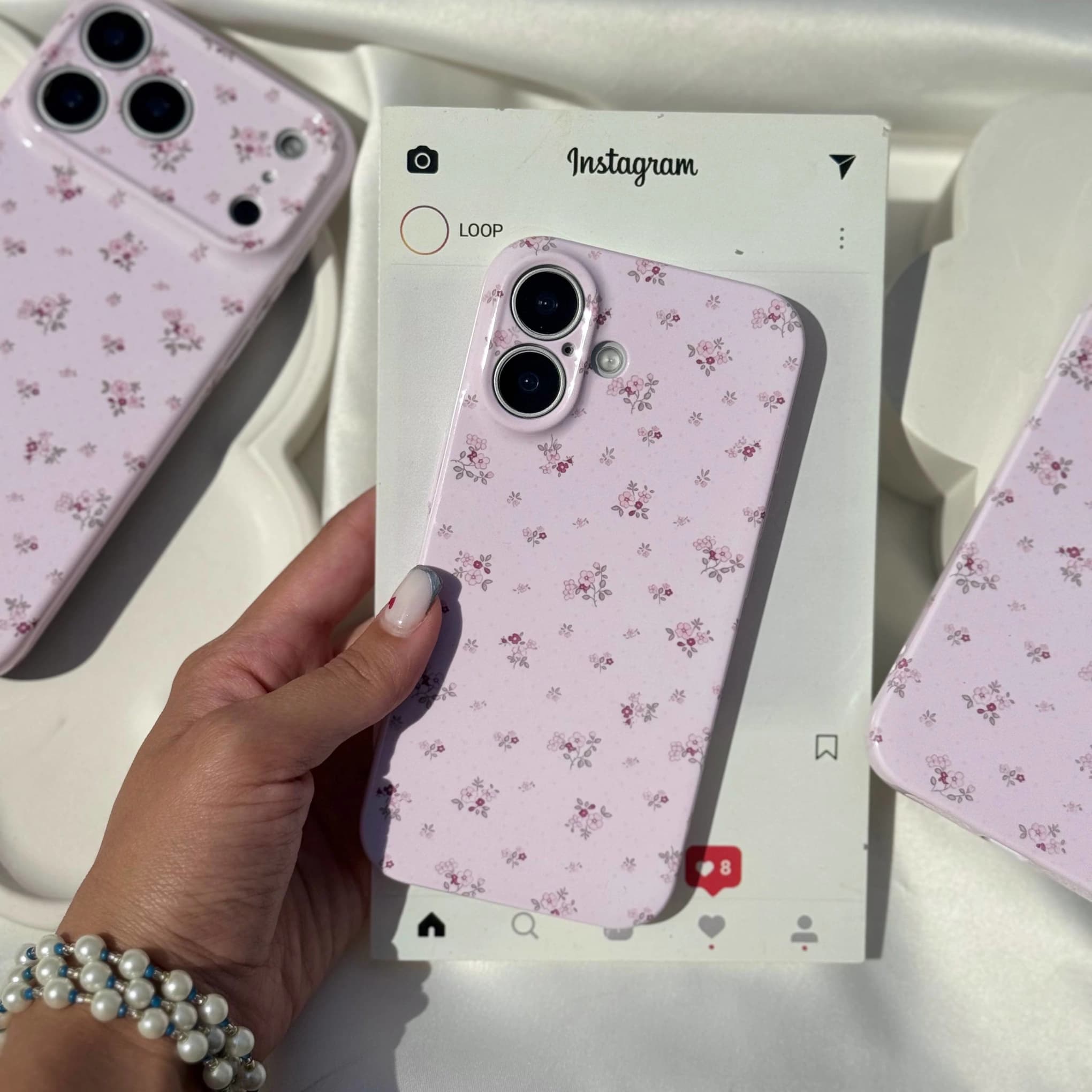 قاب گوشی صورتی گلدار (Super Tp Floral Pinky)