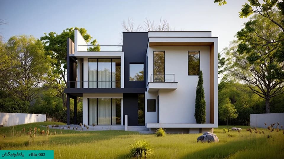 نقشه ساختمان ویلایی【نقشه ساختمان دوبلکس】villa-002