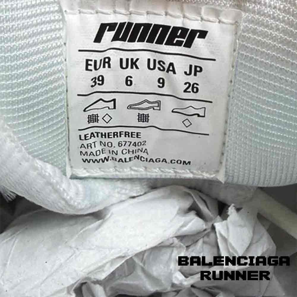 کفش کتونی بالنسیاگا رانر سفید آبی قرمز Balenciaga Runner white Blue Red — تصویر ۴