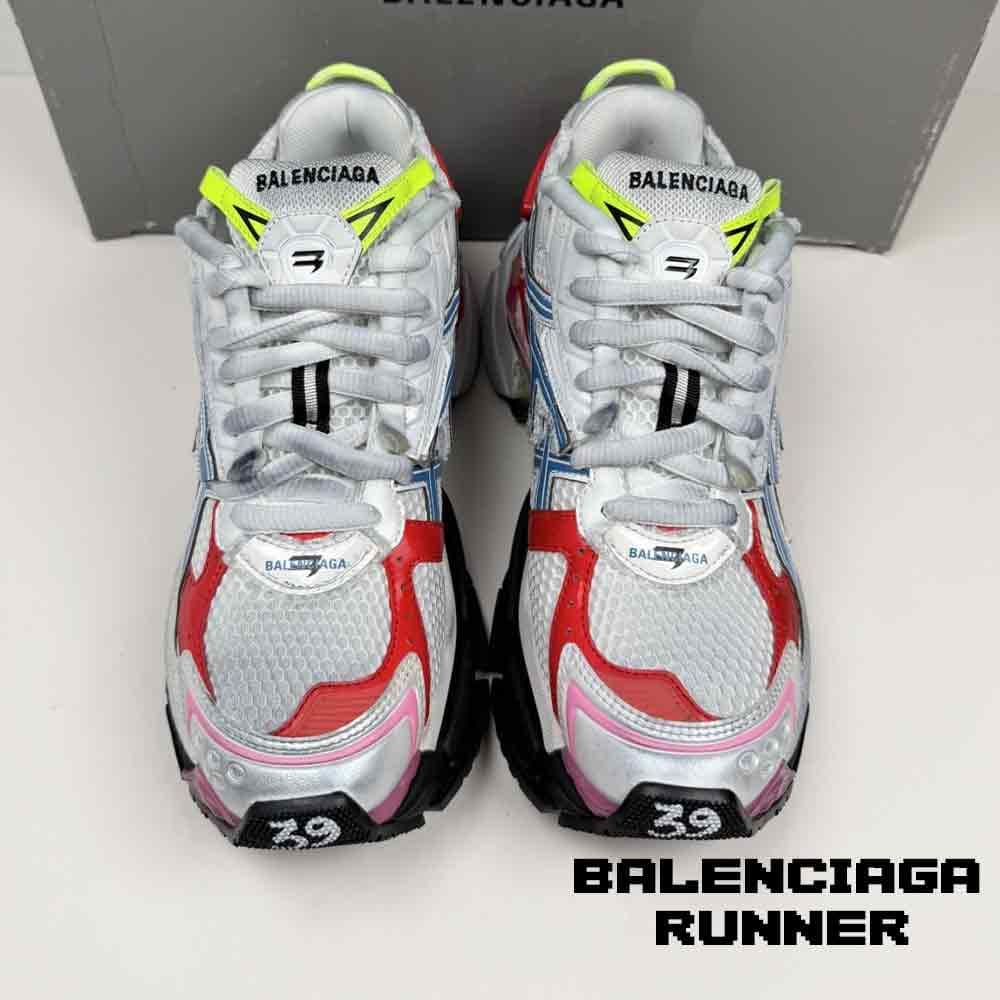 کفش کتونی بالنسیاگا رانر سفید آبی قرمز Balenciaga Runner white Blue Red — تصویر ۲